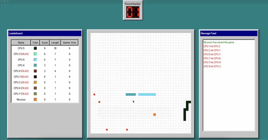 Screenshot of Battle Snakes