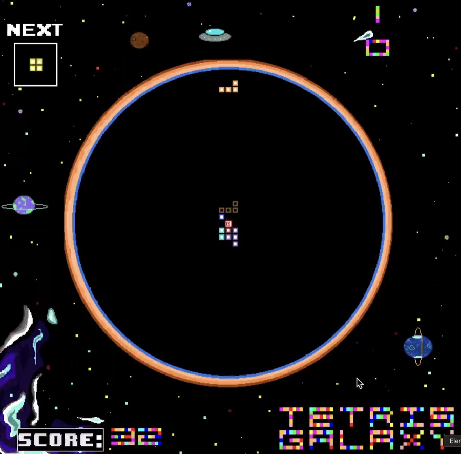 Screenshot of Tetris Galaxy